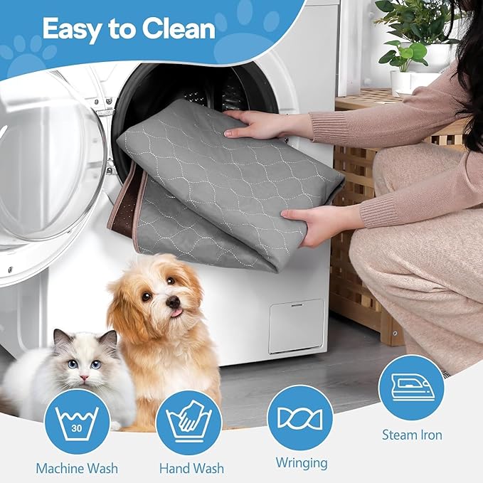 1-Pack 72"x72" Extra Large Reusable Dog Pad, Non-Slip Waterproof Washable Pet Pee Pad for Potty Training Whelping Box Crate Playpen, for Incontinent Dogs