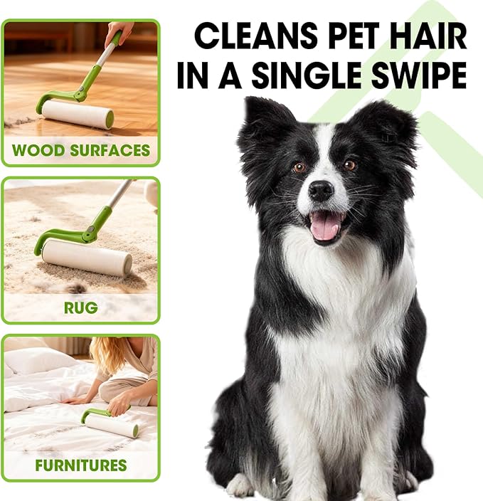 10 Inch Lint Roller Refills, 12 Rolls 600 Sheets Large Lint Rollers for Pet Hair Extra Sticky, Easily Remove Carpets, Clothes, Couch and Curtains Dust (Not Include Lint Roller Handle)