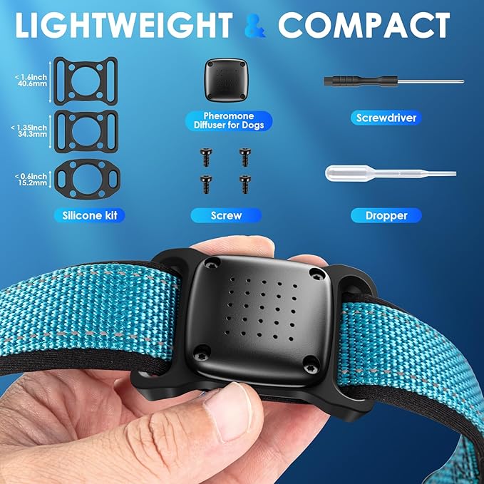 PSRAT for Dog Pheromone Calming Diffuser 3 in 1 Appeasing Pet Pheromones Diffuser to Calm Kit,for Pet Collars Designed Relaxants Carrying Box,Naturally Reduces Anxiety, Breakaway Safe Design