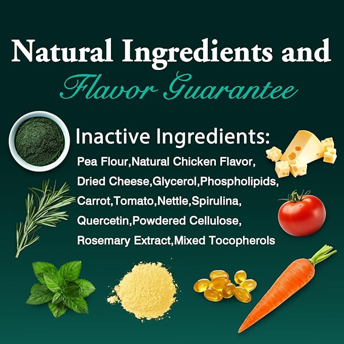Dog Allergy Relief Chews Itching Skin is Human Multivitamin Pet Allergy Anti Itch Paw Relief and Immune Dog Chews Bites Antihistamine for Dogs Itching and Licking Weight Loss Management Support 200
