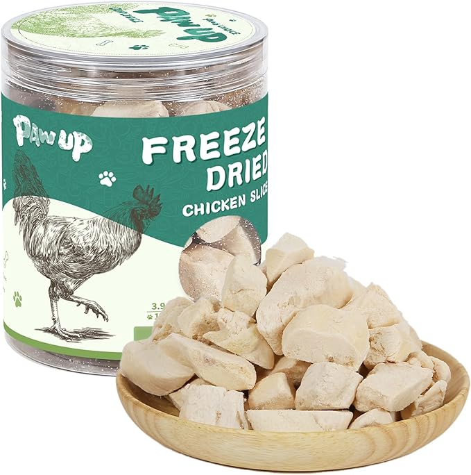 Freeze Dried Dog Treats, Raw Chicken Food for Dogs, Single Ingredient, High Protein Natural Healthy Topper, 3.8 oz