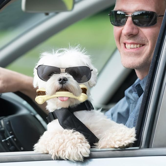 Sosation 6 Pcs Dog Toys for Aggressive Chewers Christmas Nylon Beef Flavor Bones Tough Puppy Teething Toys Puppy Chew Bones for Large Medium Small Breed Dogs Puppies(Small Medium Large)