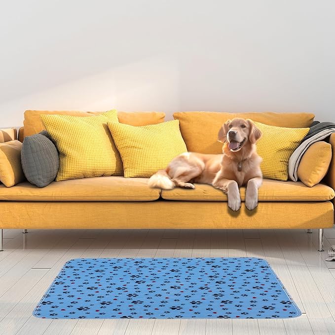 Washable Pee Pads for Dogs,4 Pack Extra Large 24"x36" Super Absorbent Reusable Puppy Pads,Non-Slip 100% Waterproof Dog Pee Pad,Pet Training Pads for Couch, Crate,Potty Training,Floor