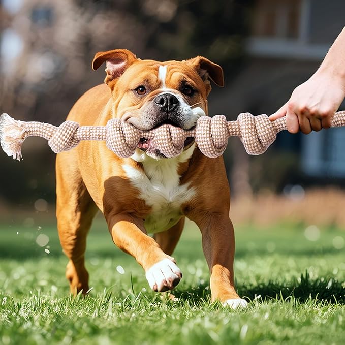 Dog Rope Toy, Rope Toys for Dogs Aggressive Chewers, for Large Dogs for Cleaning Teeth, Bite Resistant, 1 Pack