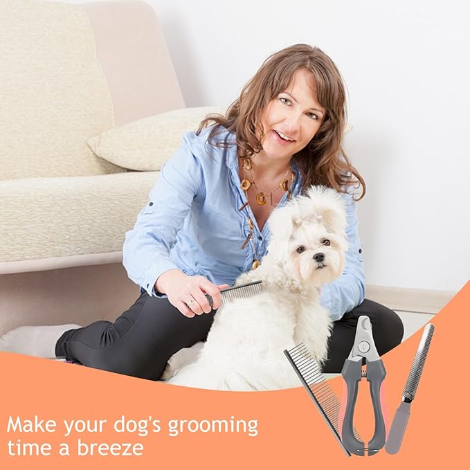 Paws n' Cradle Dog Grooming Hammock Harness for Dogs & Cats - Complete Kit with Adjustable Leg Fittings, Comb, Nail Clipper, File, Hook & Loop Strap, Adjustable Hanging Straps & Snap Hooks (Medium)