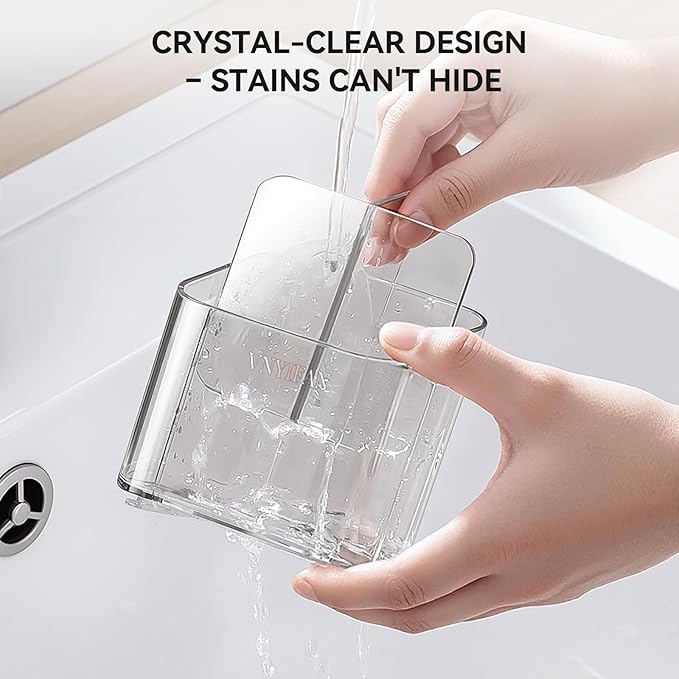 Toothbrush Holders for Bathrooms, 3 Slots Detachable Electric Toothbrush Holder Wall Mounted with Divider, Removable Tooth Brush and Toothpaste Holder Organizer for Bathroom/Kitchen/Office