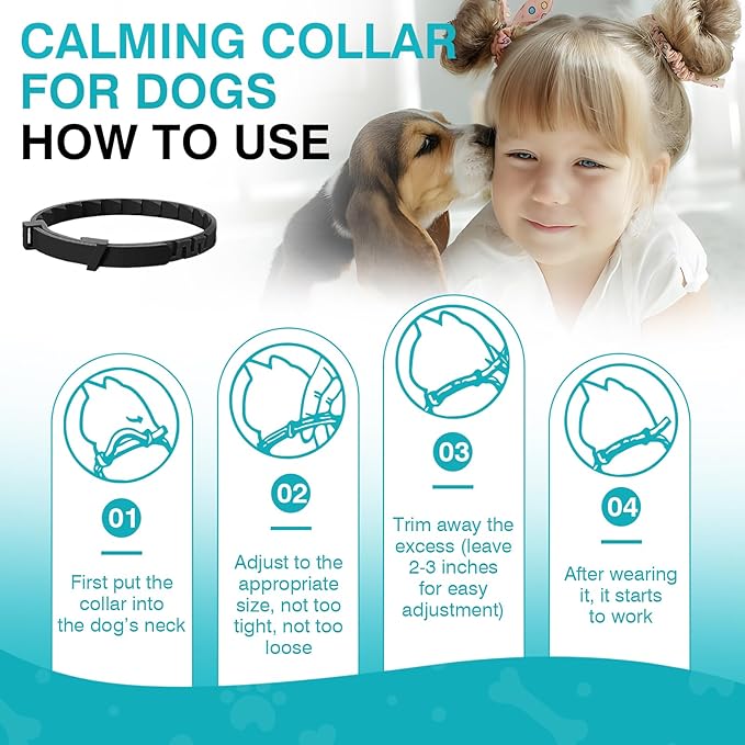 Calming Collar for Dogs 6 Packs Dog Calming Pheromones Collar Separation Anxiety and Stress Relief Anti Anxiety 60 Days Calm Pheromone Collars for Small Medium Large Dogs 25 Inch Adjustable Waterproof