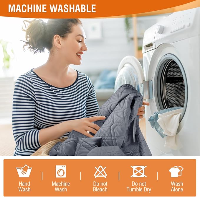 VANSOFY 100% Waterproof Recliner Chair Covers, Recliner Cover Non-Slip Dog Chair Cover Furniture Protector Washable Slipcover with Pocket, Elastic Straps for Kids Pets, Dogs(Dark Gray, 20")
