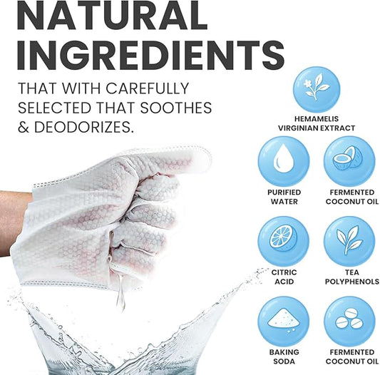 FPN Pet Cleaning Gloves for Dogs & Cats – 10 Count, Unscented No-Rinse Grooming Wipes in Extra-Thick Double-Sided Cleaning Mitts with Coconut Oil, Witch Hazel & Grapefruit – Paw, Fur & Face Cleaning