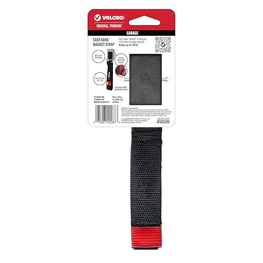 VELCRO Brand Magnetic Straps – Reusable Cord, Hose & Tool Organizer for Metal Surfaces, Valentine Gifts for Men - EASY HANG Garage, Workshop, RV Storage - Medium 16in x 1in