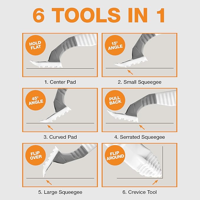 FurDozer Pet Hair Remover & Auto Detailing Tools - Cat & Dog Hair Remover for Carpets, Car Interiors, Couches, Bedding, & Pet Furniture (Gray, X6)