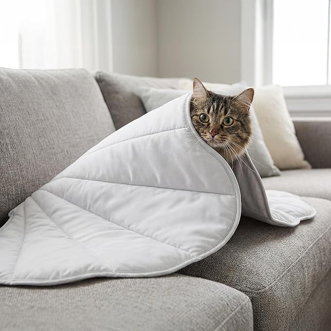 PetAmi Dog Cooling Mat, Sea Shell Shape, Reversible Cooling Nylon Blanket Soft Fleece Pet Pad for Dogs Cats, Summer All Season Use Q-Max>0.3, Large 51x59 in, Light Grey