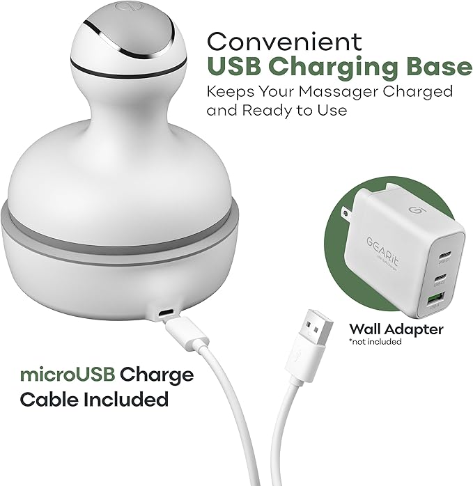 Electric Scalp Massager Cordless, Waterproof Handheld Head Hair Massage Massager, 84 Kneading Nodes & Pet-Friendly Cat Massager- Ideal Gift