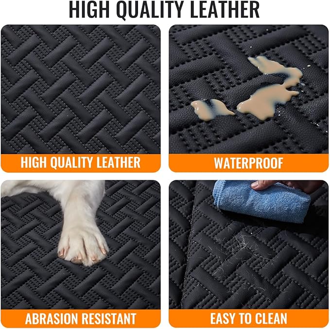Dog Back Seat Extender,Backseat Pet Cover for Dogs,Rear Dog Car Seat Cover for Back Seat,Hard Bottom Car Seat Cover for Dogs, Dog Hammock for Car
