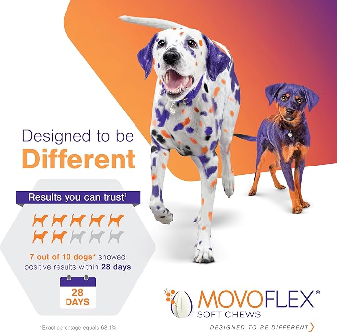 MOVOFLEX Soft Chews Hip and Joint Support Supplement for Small Dogs 60 Count by Virbac