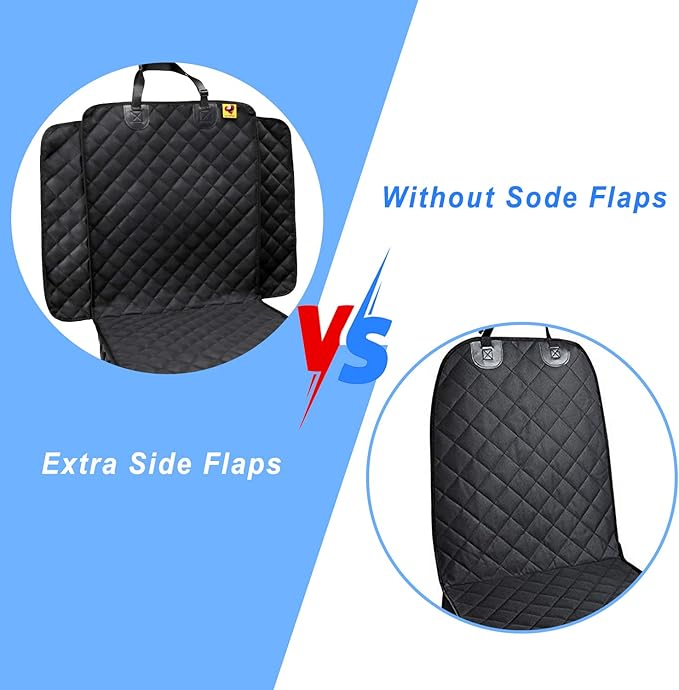 Deluxe Dog Seat Cover for Front Seat-More Durable Waterproof Front Seat Protector, High Heat Resistant and Nonslip Front Seat Cover for Dogs Kids, Universal Size (Black)