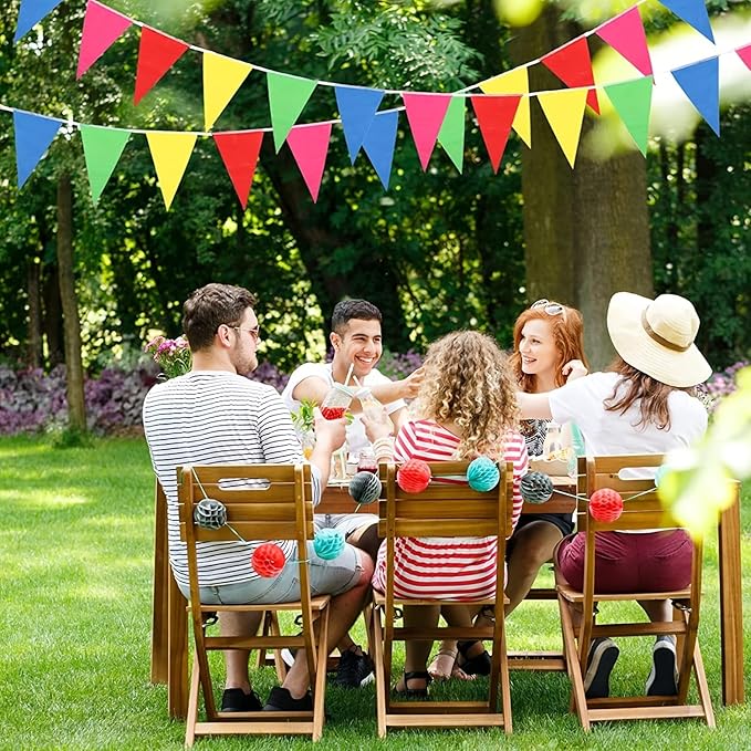 260ft 150pcs Flags Colorful Pennant Banner Flags Multicolor Bunting String Triangle Flags, Garland for Grand Opening Carnival, Theme Birthday Party Decoration, Outdoor Events Classroom Decor