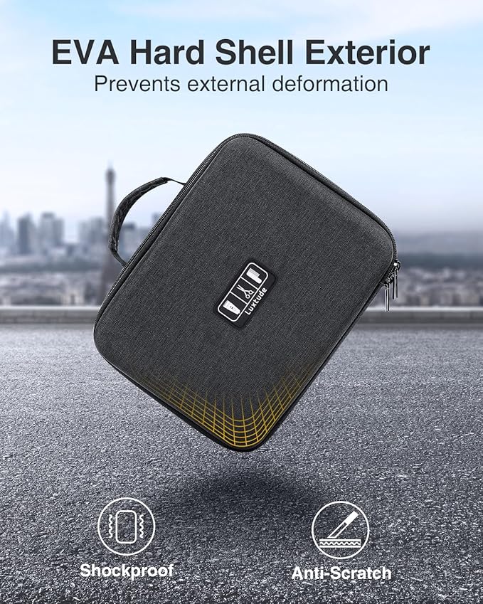 Luxtude Large Barber Case, Barber Bags for Clippers and Supplies, Large Hair Clipper Case for Travel, Clipper and Trimmer Cases, Barbers Accessories for Wahl 5Star/Hatteker/Oneisal/Andis Grooming