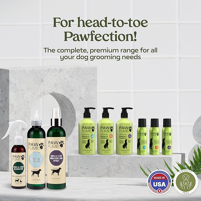 PawFume Dog Ear Cleaner Solution, 1-Pack – Soothe Itchy Ears Instantly – with St. John’s Wort & Almond Extracts, Vet-Certified Formula, Alcohol-Free & Sulfate-Free – Dog Ear Wash for All Breeds