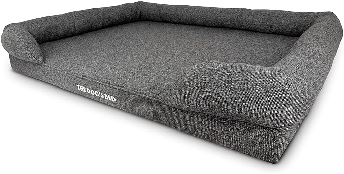 The Dog’s Bed, XXL Grey Fur Memory Foam, Pain Relief: Arthritis, Hip & Elbow Dysplasia, Post Surgery, Lameness, Supportive, Calming, Waterproof, Washable Cover