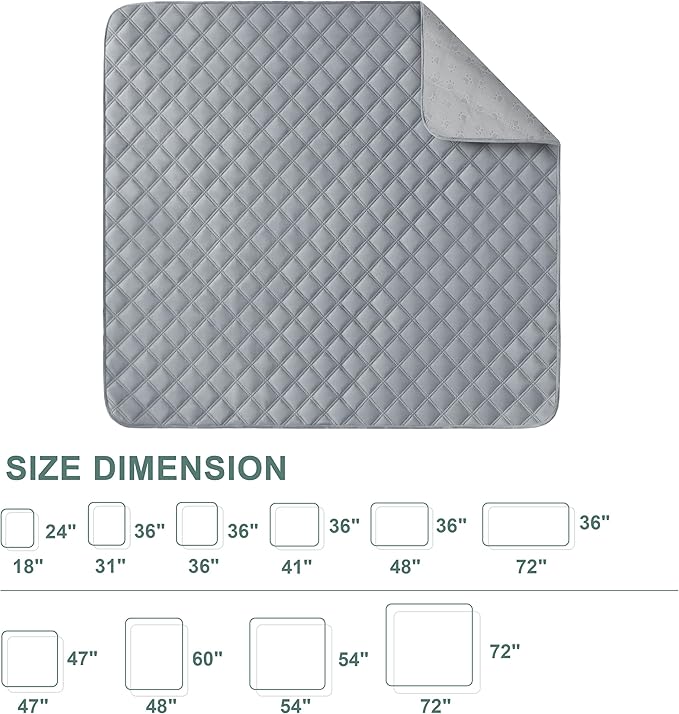 Eterish Reusable Washable Pee Pads for Dogs Extra Large 54'' x 54'' 2 Pack, Absorbent Pet Puppy Dog Training Pads Non-Slip, Waterproof Whelping Potty Pads for Dogs Leak-Proof