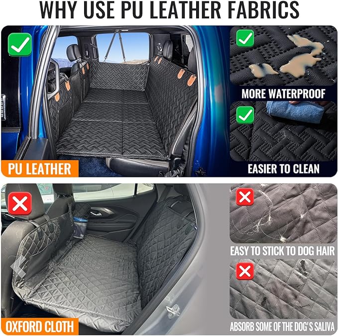 Dog Back Seat Extender for Truck,Truck Dog Seat Cover Back Seat,Dog Hammock for Truck,Hard Bottom Seat Extender,Pet Seat Covers for F150/RAM1500/Silverado