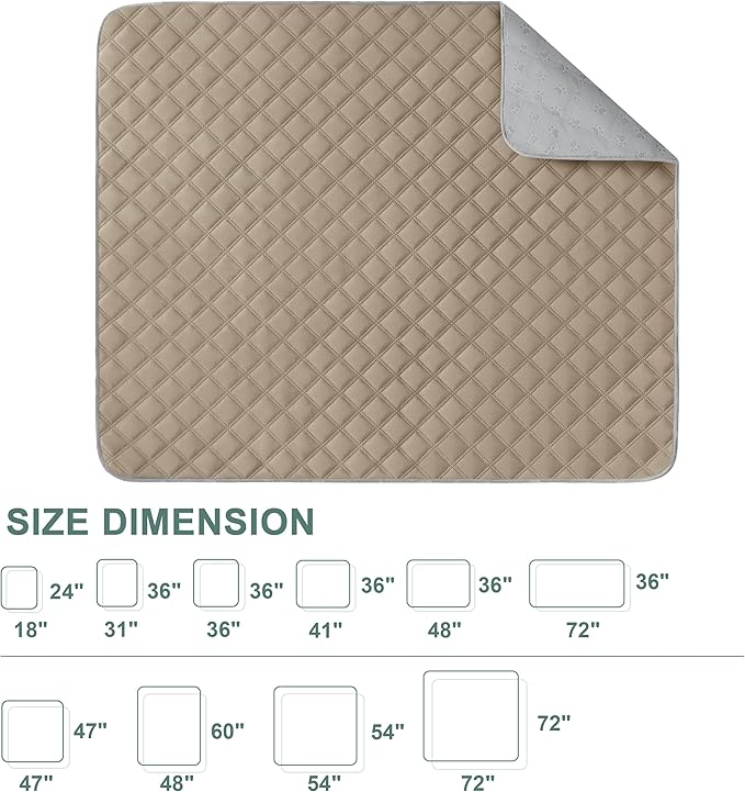 Eterish Reusable Washable Pee Pads for Dogs Large/Extra Large 36'' x 41'' 2 Pack, Absorbent Pet Puppy Dog Training Pads Non-Slip, Waterproof Whelping Potty Pads for Dogs Leak-Proof