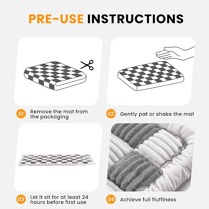 Backseat Dog Bed Mat for Car, Non-Slip Dog Bed for Car Back Seat, Soft & Cozy Dogs Blanket, Washable Travel Pet Mat Seat Protector for Cars, SUVs, Trucks (Grey/White, 59"L x 27.5"W x 1.5"Th)