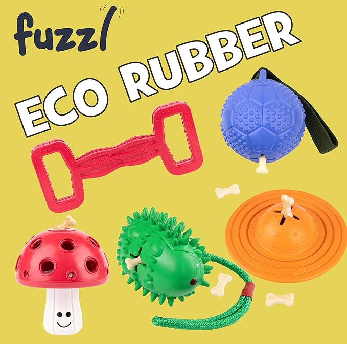 Eco Rubber Chuck & Treat Sky Saucer - Orange - Long Lasting Dog Chew Toys for Aggressive Chewers Strong Dog Toy for Dogs Durable Puppy Toys