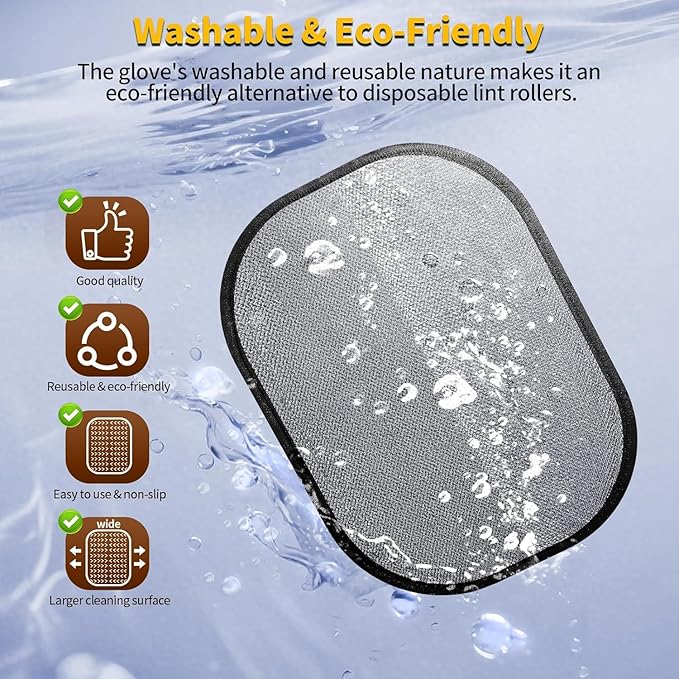 NTurabov Pet Hair Removal Glove for Cats and Dogs,Premium Upgraded Reusable Electrostatic Pet Hair Gloves, Brush Pet Hair Remover Tool for Clothing, Laundry, Couch, Carpet, Car Seat