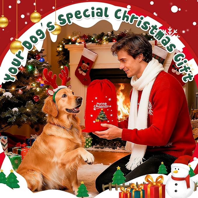 Tough Christmas Dog Rope Toys for Aggressive Chewers- Tough Tug of War & Chew Toys for Large, Medium & Small Dogs, 5 Pack Including 2 Ropes & 3 Supplies