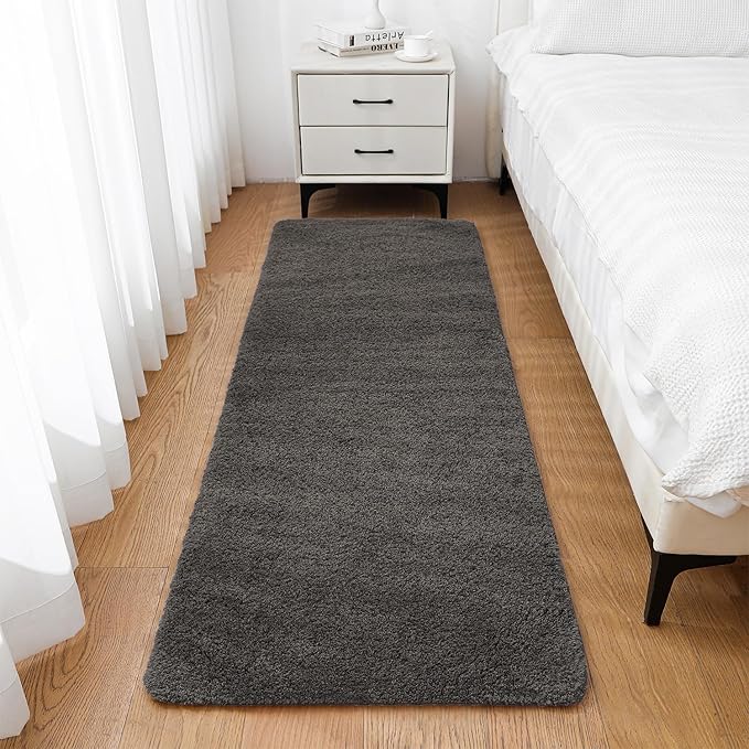 Taupe Bathroom Rugs Runner 24"x72" - Extra Long Plush Bath Mat, Non Slip Absorbent Microfiber Floor Rug, Washable and Fluffy - Ideal for Bathroom, Kitchen or Pet Mat Use