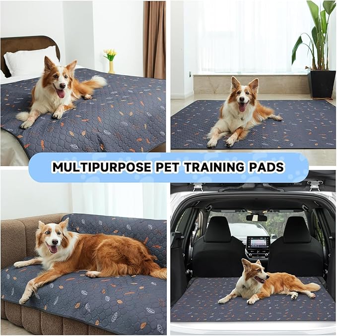 Sunheir Washable Pee Pads for Small Pet 5-Pack, Reusable Pet Training Pads Absorbent & Leak-Free, Waterproof Pee Pads for Dog Cat Rabbit Guinea Pig Hamster, Whelping Pad (Leaves - Pink, 12x12)