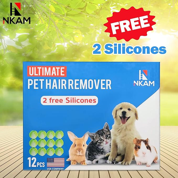 Pet Hair Remover for Laundry - 12Pcs New Upgrade Laundry Pet Hair Catcher Balls - Reusable Dryer Balls for Pet Hair, Lint Catcher for Washing Machine, Dog and Cat Lint Remover for Clothes