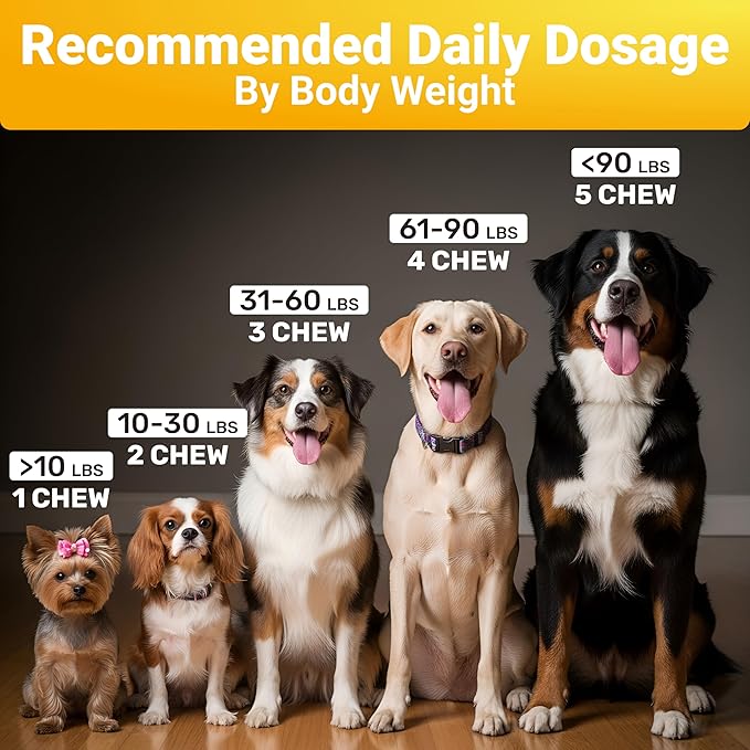 Dog Allergy Chews – Supports Immune System & Dog Itching Skin Relief – Advanced All Natural Ingredients & Soft Chews for Dog's Skin Irritation – Made in USA – 140 Count