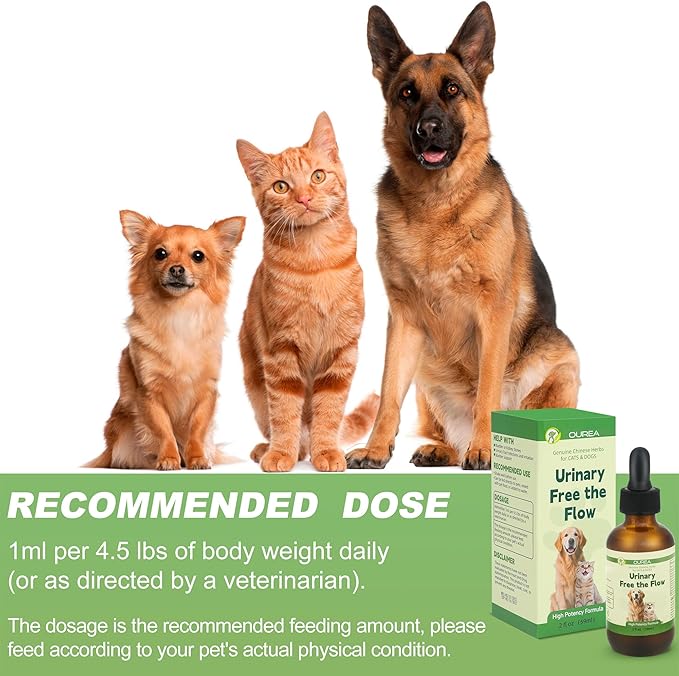 Cat and Dog Bladder Crystals Treatment or Stone, Bladder Kidney Stones Dissolver for Pet, Cat Dog Urinary Tract Supplements for Kidney and Bladder Stones, Urinary Free The Flow, 2 fl oz (59ml)