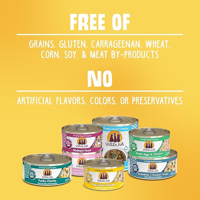 Weruva Classic Cat Food, Variety Pack, Frisky Fishin' Friends Wet Cat Food, 3oz Cans (Pack of 24)