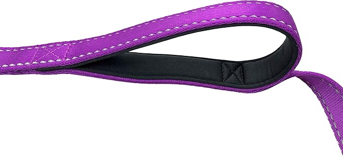 Primal Pet Gear Dog Leash 6ft Long,Traffic Padded Two Handle,Heavy Duty,Reflective Double Handles Lead for Control Safety Training,Leashes for Large Dogs or Medium Dogs,Dual Handles Leads(Purple)