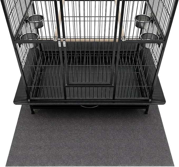 Pet Crate Floor Protection Mat, Ultra-thin Mat for Under Dog Crate, 23.6" x 47.2" XL Thin Cut to Fit Design Washable Floor Covering Reusable Waterproof Non Slip Rug Whelping Pad for Pet (Large)