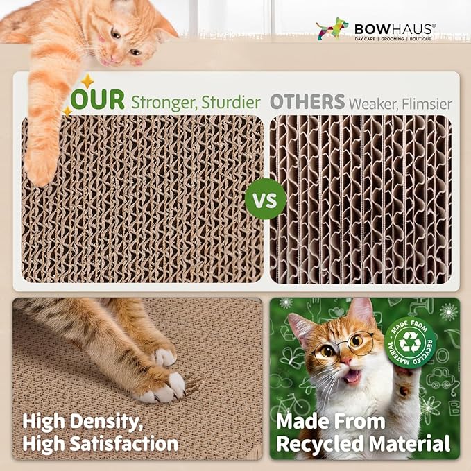 Infinity Cat Scratcher Lounger, Reversible Scratcher, Infinity Cat Cardboard Scratcher, Large Cat Scratching Pad, Scratching Board, Scratcher Lounge Bed for Indoor Cats, Brown