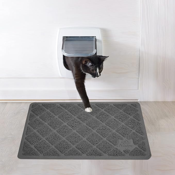 Niubya Premium Cat Litter Mat, 23" Long x 14" Wide, Non-Slip and Waterproof Design, Soft on Paws, Easy to Clean