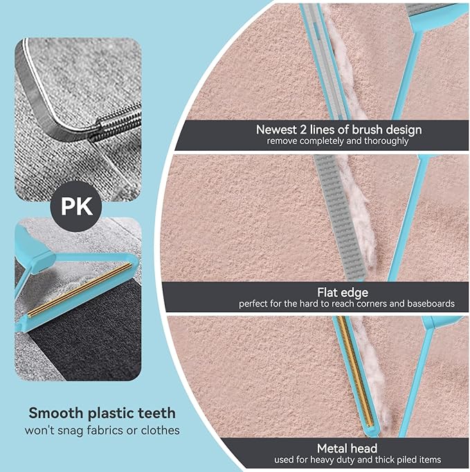 Lint Remover,Pet Hair Remover, Dog Cat Hair Remover,Carpet Rake for Pet Hair Removal,Carpet Rake,Lint Brush,Lint Shaver for Carpets, Car Mat,Couch,Pet Bed,Furniture & Rug(1 PCS)