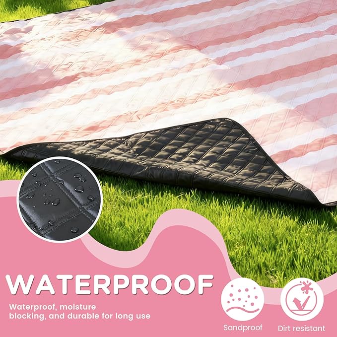 Waterproof Picnic Blanket Outdoor Camping Beach Mat Extra Large Foldable Car Essential Roadtrip Gadget Rv Accessories Glamping Tent Gear Must Haves Hiking Stuff Backpacking Necessities Gift