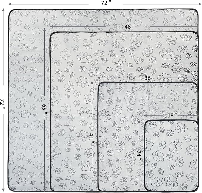 Qeils Reusable Puppy Pads, 2 Pack Washable Pee Pads for Dogs, Waterproof Non Slip Wee Wee pad, Absorbent and Leakproof Training Mats for Potty, Crate, Playpen, Bed, Sofa, 18"x 24"