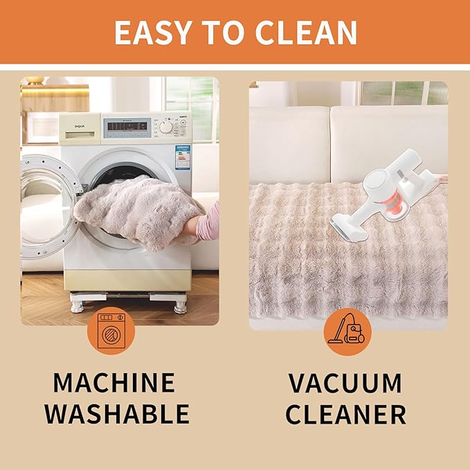 Waterproof Dog Bed Cover Non Slip Couch Covers for Dogs Washable Soft Faux Fur Sofa Cover Couch Covers for 2 Cushion Couch Sofa Pet Friendly (Khaki)