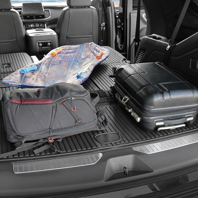 Cargo Mat for 2021-2026 Chevrolet Chevy Tahoe/GMC Yukon, Full Coverage All Weather Trunk Cargo Liner with 3rd Row Backrest Protectors for Tahoe Accessories (Not fit Yukon XL)