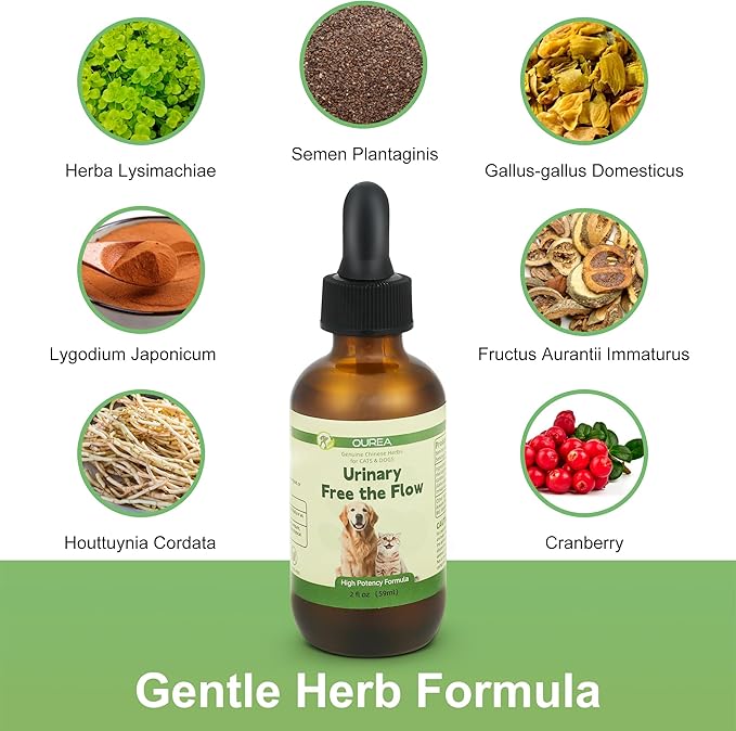 Cat and Dog Bladder Crystals Treatment or Stone, Bladder Kidney Stones Dissolver for Pet, Cat Dog Urinary Tract Supplements for Kidney and Bladder Stones, Urinary Free The Flow, 2 fl oz (59ml)