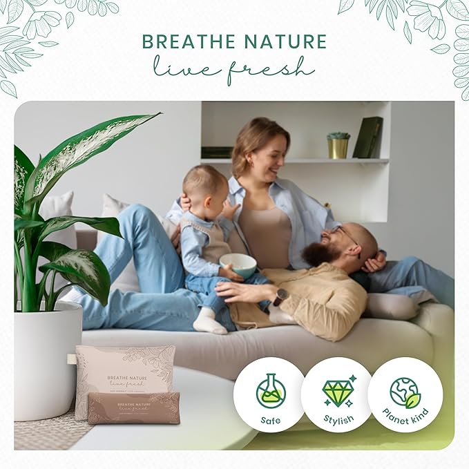 Roonin Activated Charcoal Odor Absorber - Bamboo Charcoal Air Purifying Bag - Activated Charcoal Bags Odor Absorber Packets - Home Deodorizer Odor Eliminator (6-pack)