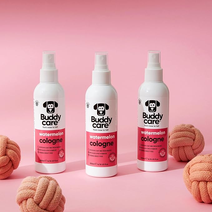 Dog Cologne - Watermelon - 200ml - Delicate and Powdery Scented Dog Cologne - Refreshes Between Dog Washes