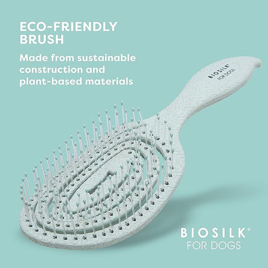BioSilk for Pets Eco Friendly Detangling Pin Brush for Dogs, Gentle Dog Grooming Brush Designed to Help Remove Knots and Tangles and Support Healthy Coats for All Dogs - 48 Pack